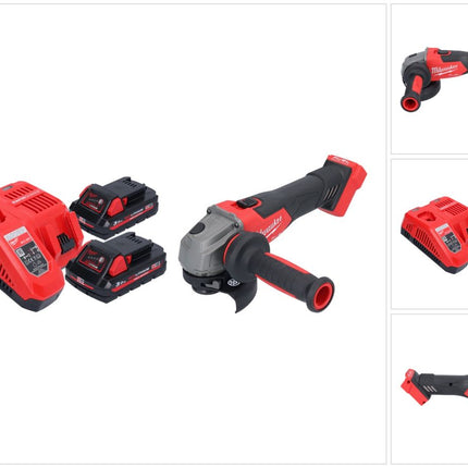 Milwaukee M18 FSAG115X-302 Cordless angle grinder 18 V 115 mm brushless + 2x rechargeable battery 3.0 Ah + charger