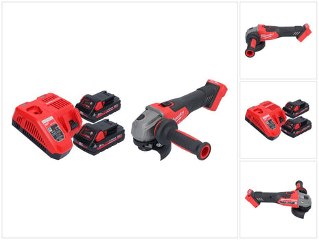 Milwaukee M18 FSAG115X-302 Akku Winkelschleifer 18 V 115 mm Brushless + 2x Akku 3,0 Ah + Ladegerät