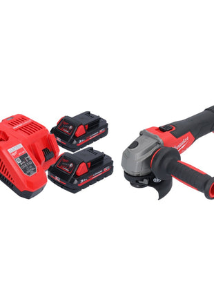 Milwaukee M18 FSAG115X-302 Akku Winkelschleifer 18 V 115 mm Brushless + 2x Akku 3,0 Ah + Ladegerät