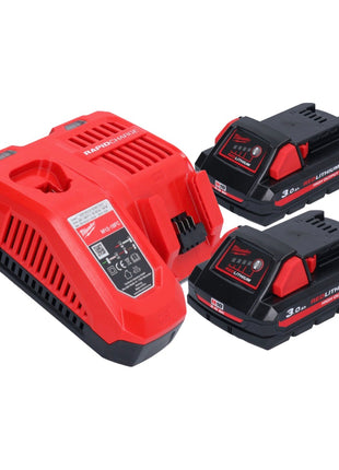 Amoladora angular a batería Milwaukee M18 FSAG115X-302 18 V 115 mm sin escobillas + 2x baterías 3,0 Ah + cargador