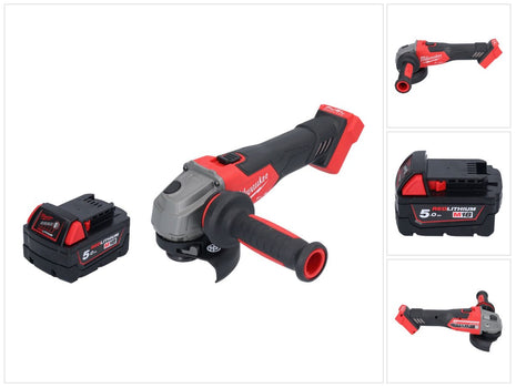 Milwaukee M18 FSAG115X-501 Smerigliatrice angolare a batteria 18 V 115 mm brushless + 1x batteria 5,0 Ah - senza caricabatterie