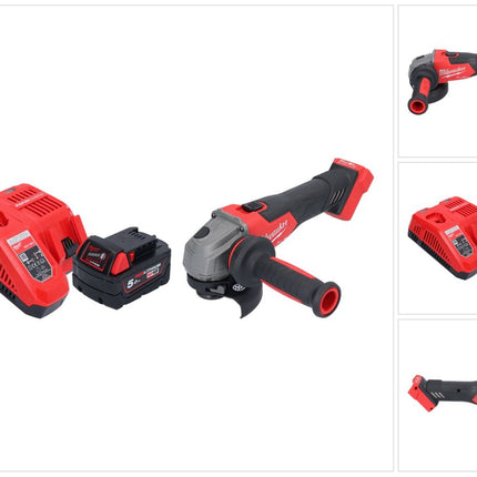 Milwaukee M18 FSAG115X-501 Meuleuse d'angle sans fil 18 V 115 mm Brushless + 1x batterie 5,0 Ah + chargeur