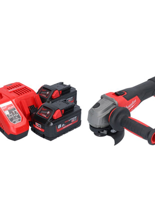 Milwaukee M18 FSAG115X-802 Akku Winkelschleifer 18 V 115 mm Brushless + 2x Akku 8,0 Ah + Ladegerät