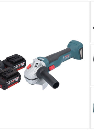 Bosch GWS 18V-10 Professional amoladora angular a batería 18 V 115 mm sin escobillas + 2x baterías 5,0 Ah + cargador