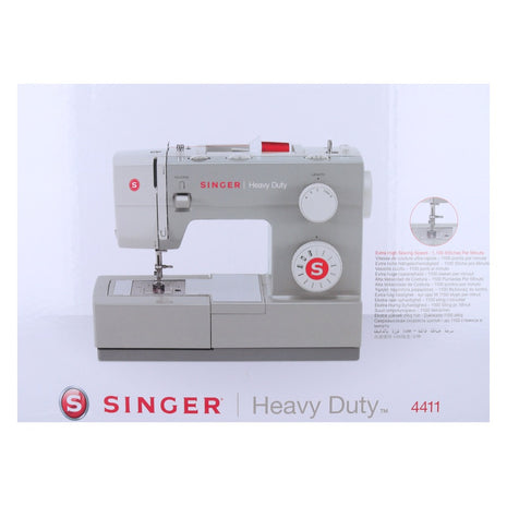 Máquina de coser mecánica Singer Heavy Duty 4411 90 vatios 1100 puntadas/min 10 programas de costura