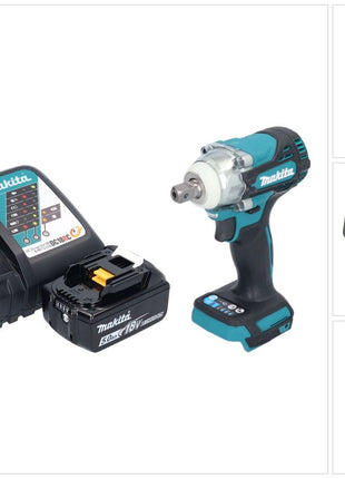 Makita DTW 301 RT1 Akku Schlagschrauber 18 V 330 Nm 1/2" Brushless + 1x Akku 5,0 Ah + Ladegerät