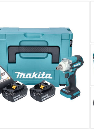 Makita DTW 301 RFJ Akku Schlagschrauber 18 V 330 Nm 1/2" Brushless + 2x Akku 3,0 Ah + Ladegerät + Makpac