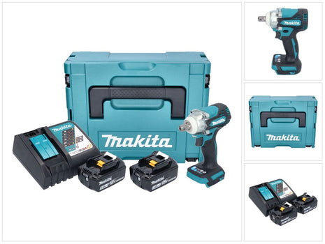 Makita DTW 301 RFJ clé à chocs sans fil 18 V 330 Nm 1/2'' sans balais + 2x batterie 3,0 Ah + chargeur + Makpac