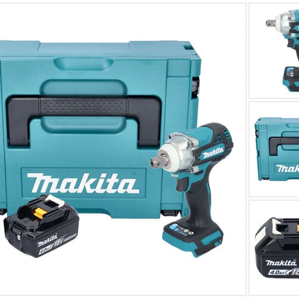 Makita DTW 301 M1J Akku Schlagschrauber 18 V 330 Nm 1/2" Brushless + 1x Akku 4,0 Ah + Makpac - ohne Ladegerät