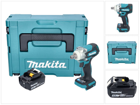 Makita DTW 301 M1J Clé à choc sans fil 18 V 330 Nm 1/2'' Brushless + 1x batterie 4,0 Ah + Makpac - sans chargeur