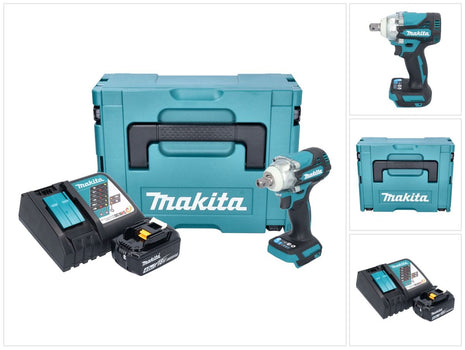 Makita DTW 301 RM1J Clé à choc sans fil 18 V 330 Nm 1/2'' Brushless + 1x batterie 4,0 Ah + chargeur + Makpac