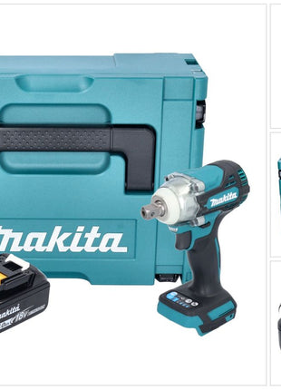 Makita DTW 301 T1J Akku Schlagschrauber 18 V 330 Nm 1/2" Brushless + 1x Akku 5,0 Ah + Makpac - ohne Ladegerät