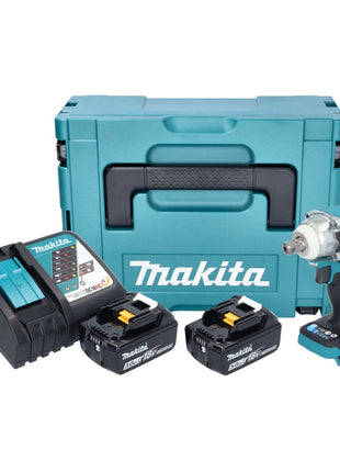 Makita DTW 301 RTJ Akku Schlagschrauber 18 V 330 Nm 1/2" Brushless + 2x Akku 5,0 Ah + Ladegerät + Makpac