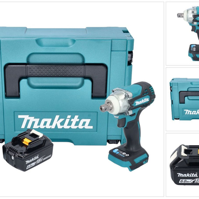 Avvitatore a impulsi a batteria Makita DTW 301 G1J 18 V 330 Nm 1/2" senza spazzole + 1x batteria ricaricabile 6,0 Ah + Makpac - senza caricabatteria