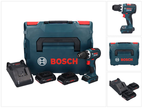 Bosch GSR 18V-90 C Trapano avvitatore professionale a batteria 18 V 64 Nm senza spazzole ( 06019K6004 ) + 2x batteria ricaricabile ProCORE 4,0 Ah + caricabatterie + L-Boxx