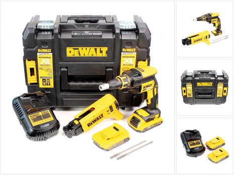 DeWalt DCF 620 D2K Akku Trockenbauschrauber 18V 1/4" Brushless + 2x Akku 2,0Ah + Schnellladegerät + TSTAK - Toolbrothers