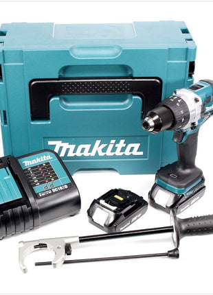 Makita DHP 481 SAJ Akku Schlagbohrschrauber 18 V 115 Nm Brushless + 2x Akku 2,0 Ah + Ladegerät + Makpac - Toolbrothers