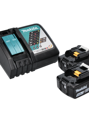 Makita DGA 452 RTJ Akku Winkelschleifer 18 V 115 mm + 2x Akku 5,0 Ah + Ladegerät + Makpac - Toolbrothers