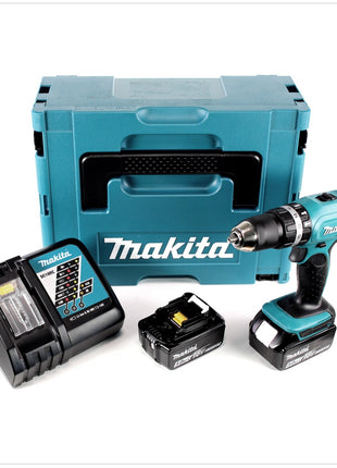 Makita DHP 453 RTJ Akku Schlagbohrschrauber 18V 42Nm + 2x Akkus 5,0Ah+ Ladegerät im Makpac 2 - Toolbrothers