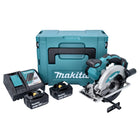 Makita DSS 610 RTJ Akku Handkreissäge 18 V 165 mm + 2x Akku 5,0 Ah + Ladegerät + Makpac - Toolbrothers