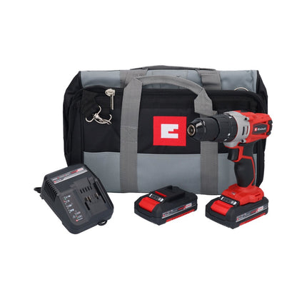 Einhell TE-CD 18/2 Li-i-Kit cordless impact drill 18 V 44 Nm + 2x rechargeable battery 1.5 Ah + charger + bag