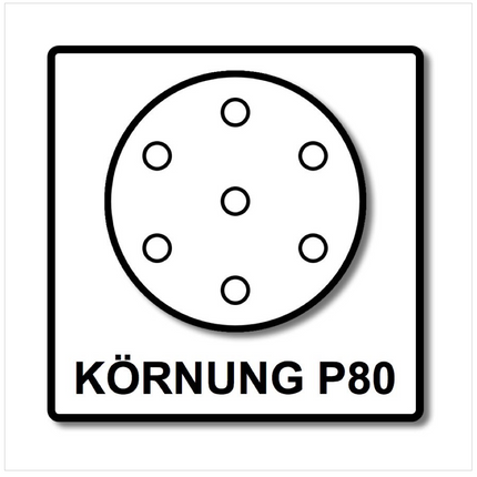 Festool STF D125/8 Schleifscheiben 125 mm Granat P80 GR / 50 Stück ( 497167 ) - Toolbrothers