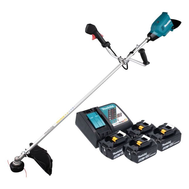 Makita DUR 369 ART4 cordless brush cutter 36 V ( 2x 18 V ) 43 cm brushless + 4x battery 5.0 Ah + charger