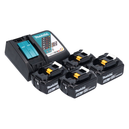 Desbrozadora a batería Makita DUR 369 ART4 36 V (2x 18 V) 43 cm sin escobillas + 4 baterías de 5,0 Ah + cargador