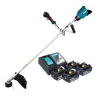 Desbrozadora a batería Makita DUR 369 ARG4 36 V (2x 18 V) 43 cm sin escobillas + 4 baterías de 6,0 Ah + cargador