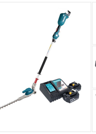 Makita DUN 500 WRM2 Akku Heckenschneider 18 V 50 cm Brushless + 2x Akku 4,0 Ah + Ladegerät