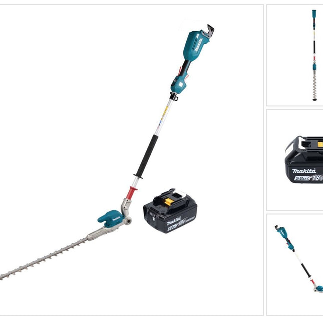 Cortasetos a batería Makita DUN 500 WT 18 V 50 cm sin escobillas + 1x batería 5,0 Ah - sin cargador
