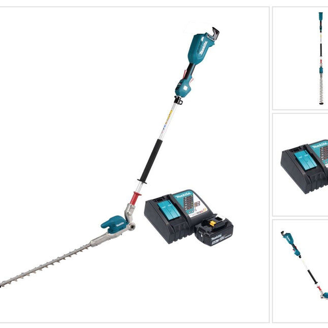 Cortasetos a batería Makita DUN 500 WRT 18 V 50 cm sin escobillas + 1x batería 5,0 Ah + cargador