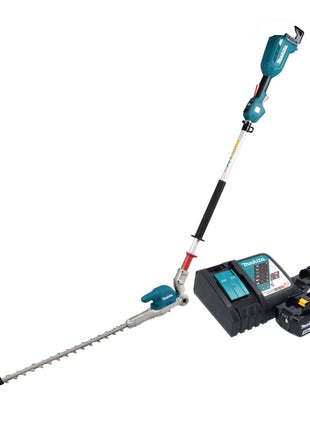 Cortasetos a batería Makita DUN 500 WRT2 18 V 50 cm sin escobillas + 2x baterías 5,0 Ah + cargador