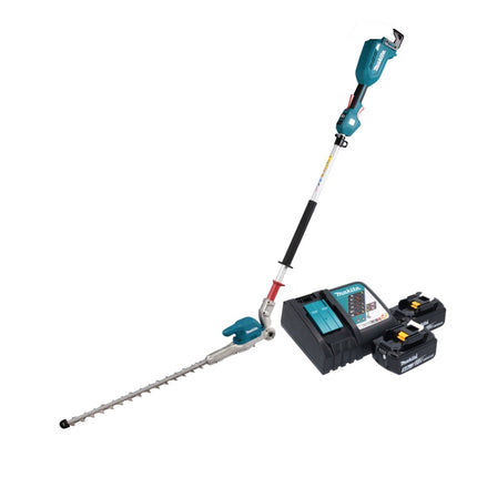 Makita DUN 500 WRT2 Akku Heckenschneider 18 V 50 cm Brushless + 2x Akku 5,0 Ah + Ladegerät