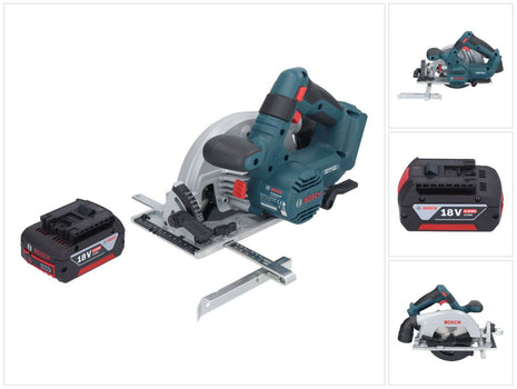 Bosch GKS 18V-57-2 Sega circolare professionale a batteria 18 V 165 mm brushless + 1x batteria ricaricabile 4,0 Ah - senza caricabatterie