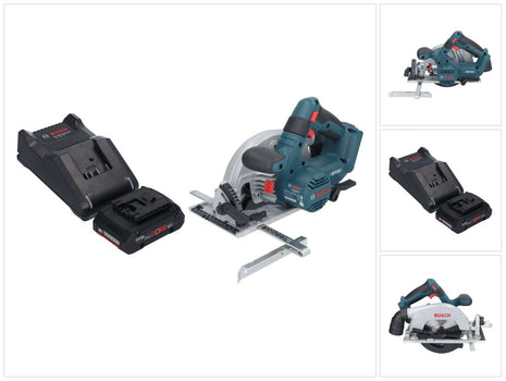 Bosch GKS 18V-57-2 Sega circolare professionale a batteria 18 V 165 mm senza spazzole + 1x batteria ricaricabile ProCORE 4,0 Ah + caricabatteria