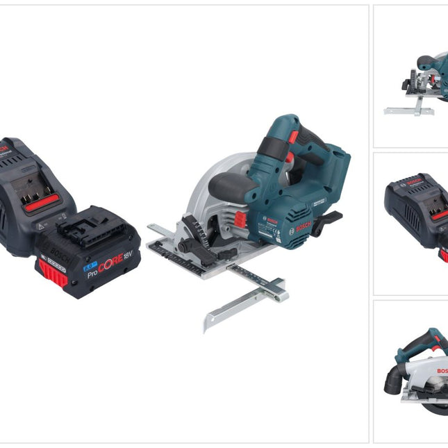 Bosch GKS 18V-57-2 Sega circolare professionale a batteria 18 V 165 mm brushless + 1x batteria ProCORE 8,0 Ah + caricabatterie