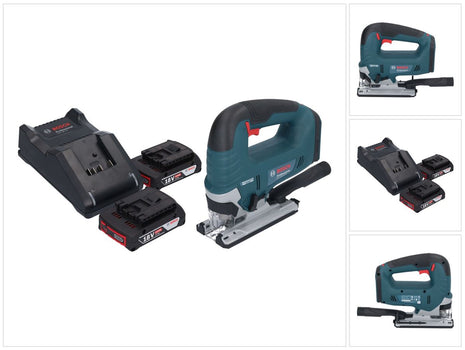 Bosch GST 18V-125 B Professional Akku Stichsäge 18 V 125 mm Brushless + 2x Akku 2,0 Ah + Ladegerät