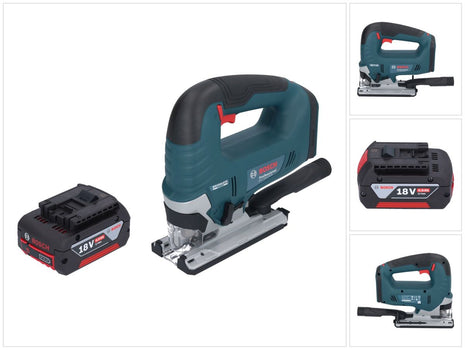 Bosch GST 18V-125 B Sierra de calar inalámbrica profesional 18 V 125 mm sin escobillas + 1x batería 4,0 Ah - sin cargador