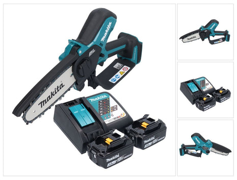 Makita DUC 150 RF2 Motosega a batteria 18 V 15 cm senza spazzole + 2x batteria 3,0 Ah + caricabatterie