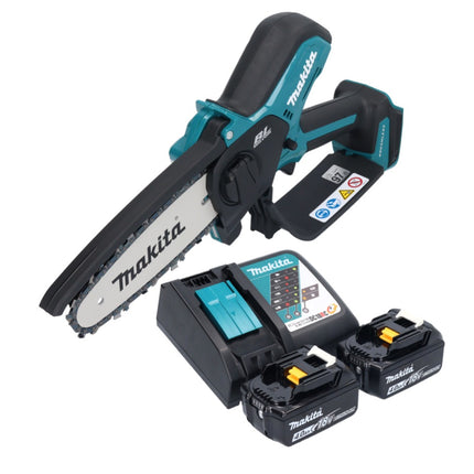 Makita DUC 150 RM2 cordless chainsaw 18 V 15 cm brushless + 2x battery 4.0 Ah + charger
