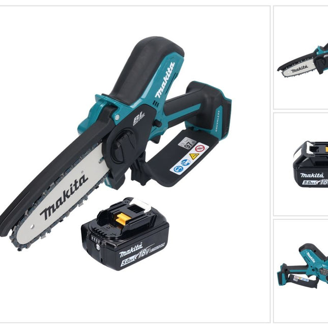 Makita DUC 150 T motosierra sin cable 18 V 15 cm sin escobillas + 1x batería 5,0 Ah - sin cargador