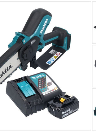 Makita DUC 150 RG Akku Kettensäge 18 V 15 cm Brushless + 1x Akku 6,0 Ah + Ladegerät