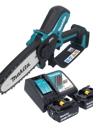 Makita DUC 150 RG2 Akku Kettensäge 18 V 15 cm Brushless + 2x Akku 6,0 Ah + Ladegerät