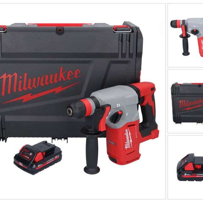 Milwaukee M18 BLHX-301X akumulatorowy młot udarowo-obrotowy 18 V 2,3 J bezszczotkowy + 1x akumulator 3,0 Ah + skrzynka HD - bez ładowarki