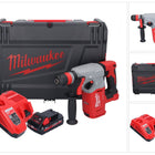 Milwaukee M18 BLHX-301X martello combinato a batteria 18 V 2,3 J senza spazzole + 1x batteria ricaricabile 3,0 Ah + caricabatterie + scatola HD