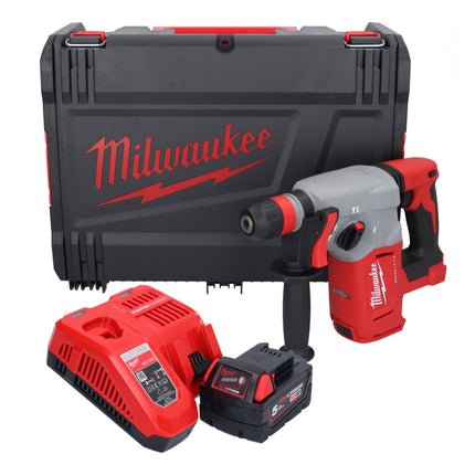 Milwaukee M18 BLHX-501X akumulatorowy młot udarowo-obrotowy 18 V 2,3 J bezszczotkowy + 1x akumulator 5,0 Ah + ładowarka + skrzynka HD