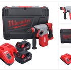 Milwaukee M18 BLHX-502X Akku Kombihammer 18 V 2,3 J Brushless ( 4933478892 ) + 2x Akku 5,0 Ah + Ladegerät + HD-Box