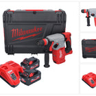 Martello combinato a batteria Milwaukee M18 BLHX-552X 18 V 2,3 J senza spazzole + 2x batteria ricaricabile 5,5 Ah + caricabatterie + scatola HD