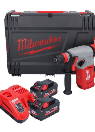 Marteau combiné à batterie Milwaukee M18 BLHX-552X 18 V 2,3 J brushless + 2x batteries 5,5 Ah + chargeur + boîtier HD